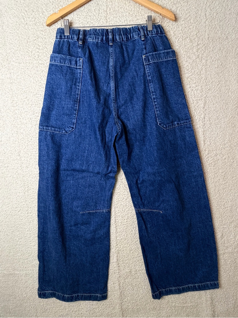 Everlane The Gardener Pull-On Jean Mid Indigo Wide Barrel Leg Size 28R NWOT - Picture 3 of 16